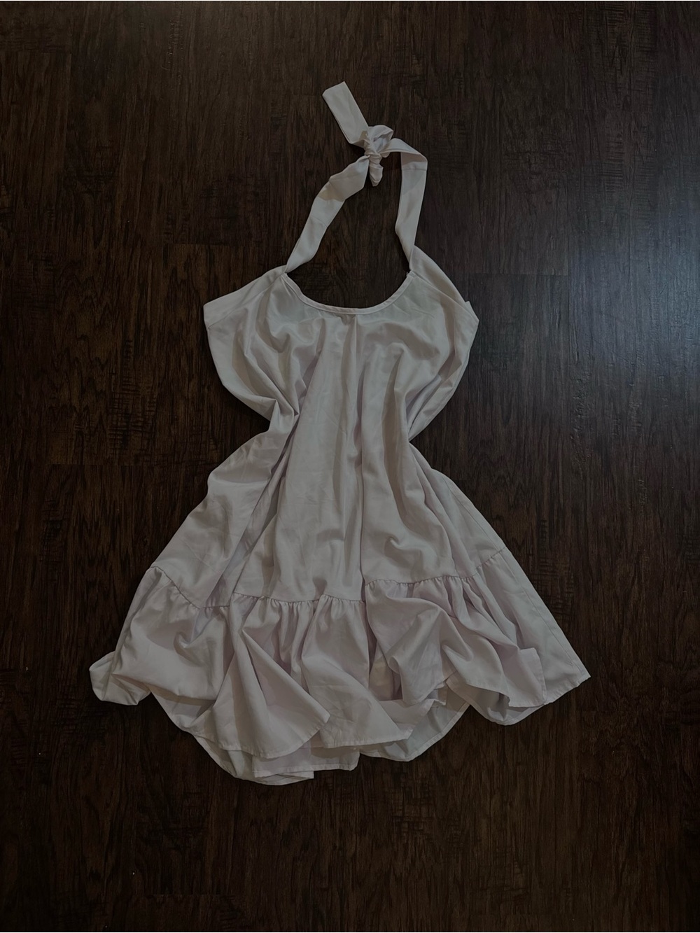 Girls Light Pink Halter Ruffle Dress - Picture 1 of 2
